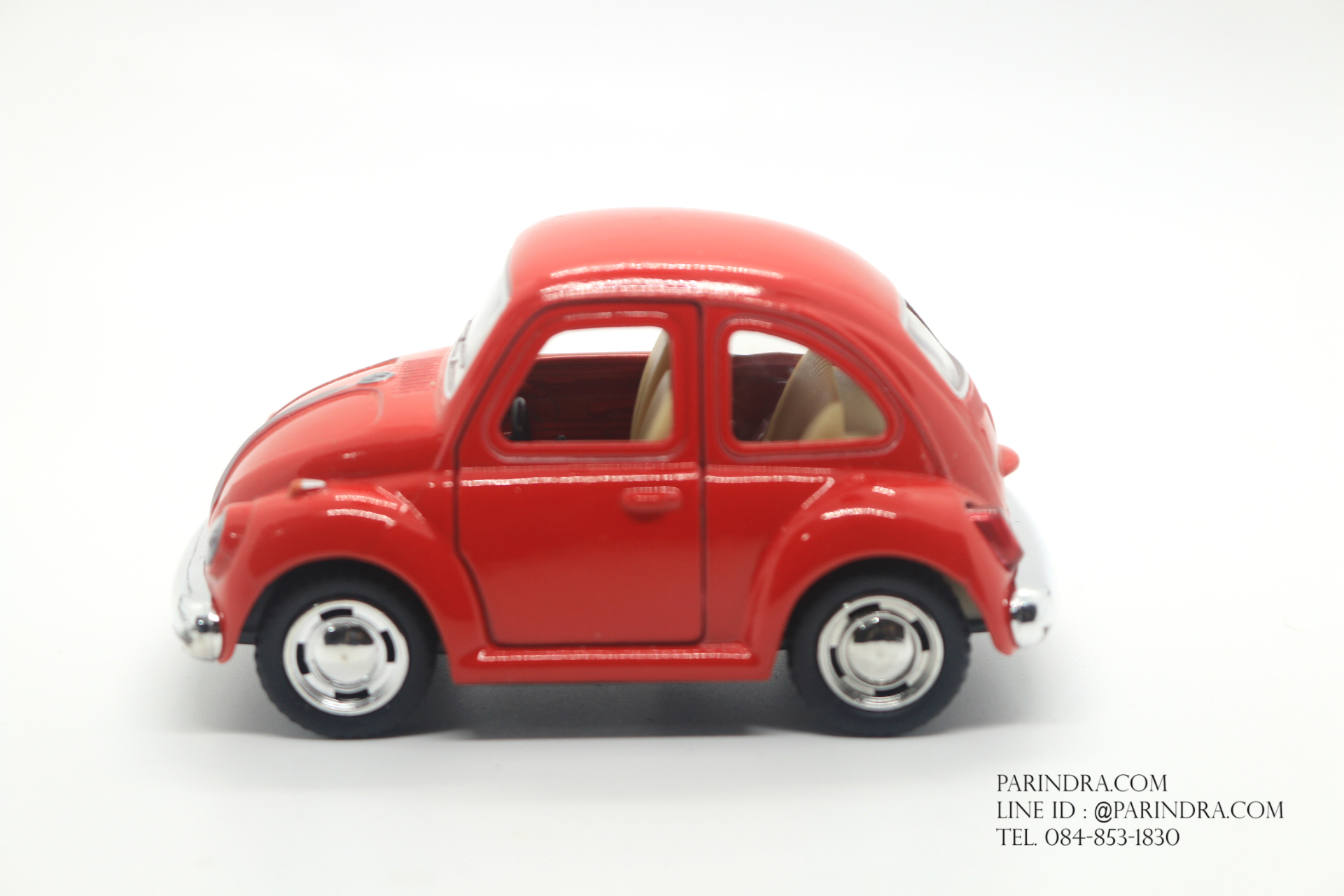 โมเดลรถเหล็ก รถเต่า Volkswagen 1967 ย่อส่วน Short Body สีแดง