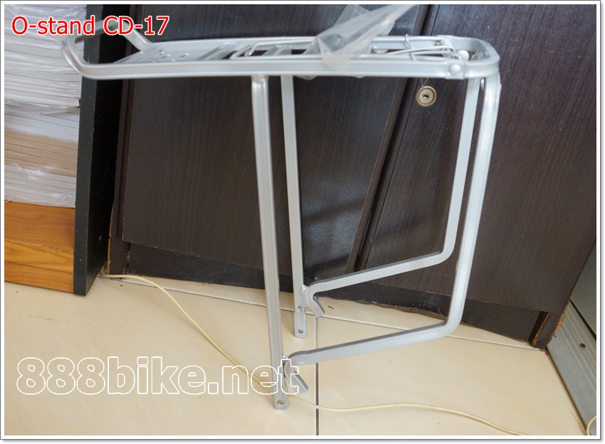 “O-STAND” ตระแกรงท้าย 26”-28" ทรานเอ๊กซ์, รุ่นขากว้าง, สีดำ, สีเงิน CD-17