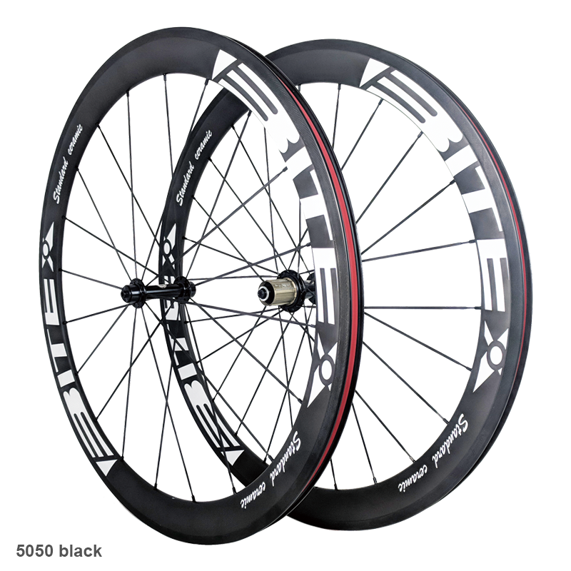ชุดล้อเสือหมอบ CARBON CERAMIC 38/38 BITEX 20/24 ดุมดำ/ซี่ลวดดำ NEW BLACK LOGO 2021