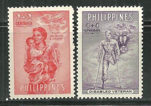 แสตมป์ฟิลิปปินส์ ชุด WAR WIDOW - ORPHANS, DISABLE VETERAN ปี 1950 - PHILIPPINES