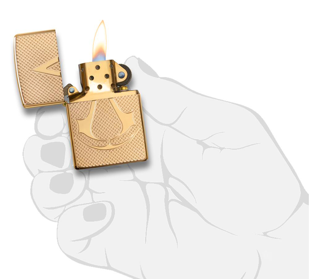 ไฟแช็คซิปโป้แท้ Zippo 29519 Assassin's Creed Armor Case Brass ของแท้ 100%