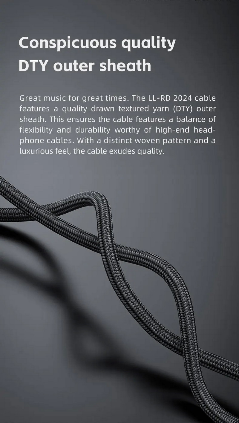 FiiO LL-RD 2024 รุ่นใหม่ปี 2024 สายอัพเกรดหูฟัง Headphone เงินสเตอร์ลิงผลึกเดี่ยวความบริสุทธิ์สูง ถอดเปลี่ยนปลั๊กได้ ประกันศูนย์ไทย