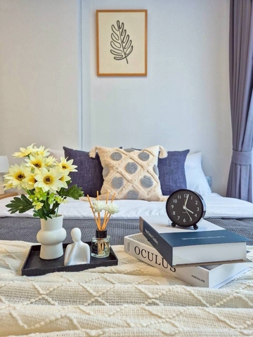 ให้เช่าคอนโดแอทโมซ คาแนล รังสิต ตึกC 28 ตร.ม.วิวสระ เฟอร์ครบ มีเครื่องซักผ้า ใกล้ฟิวเจอร์พาร์ค