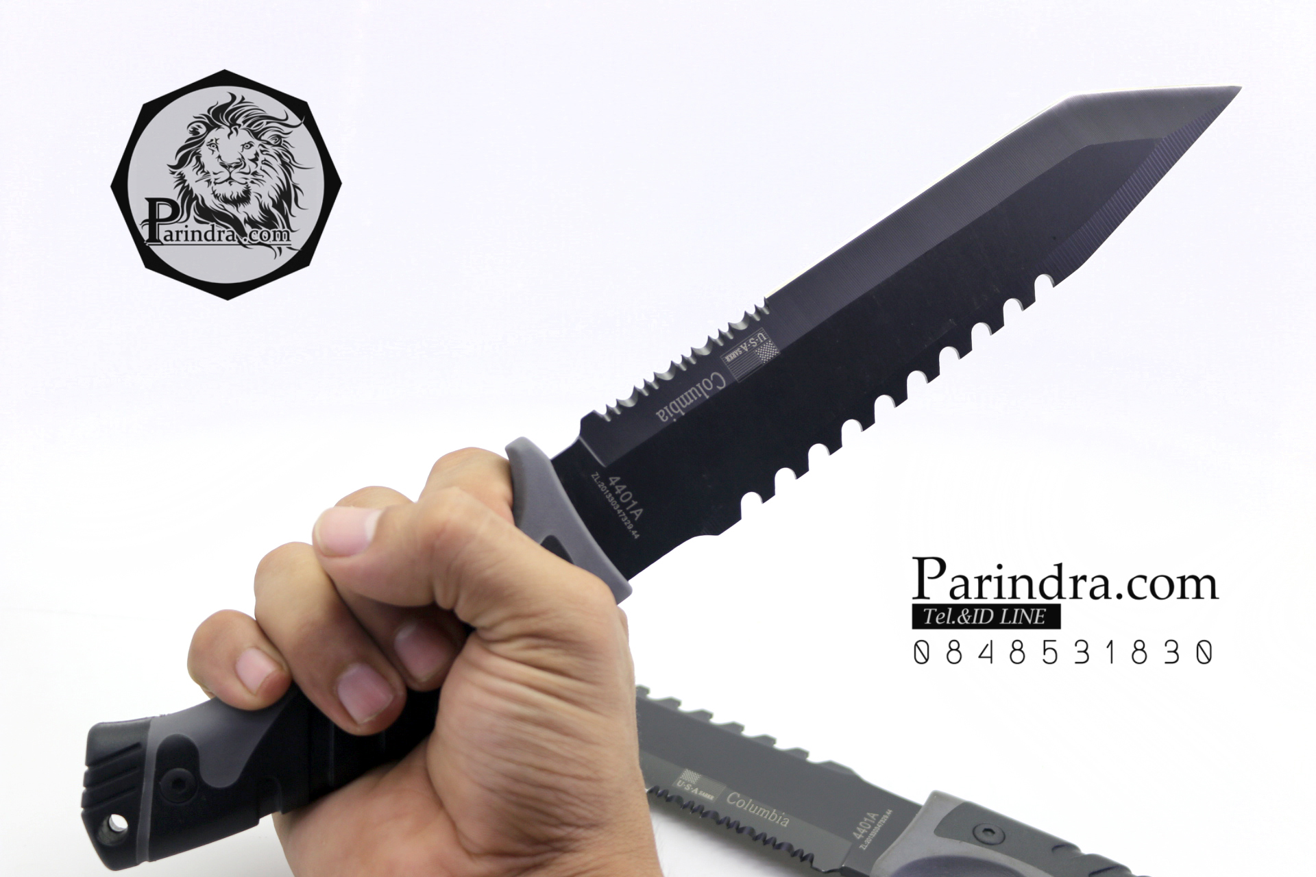 มีดใบตาย Columbia Recon สีดำ รุ่น 4401A รุ่นมี Serrated หรือ ใบเลื่อย