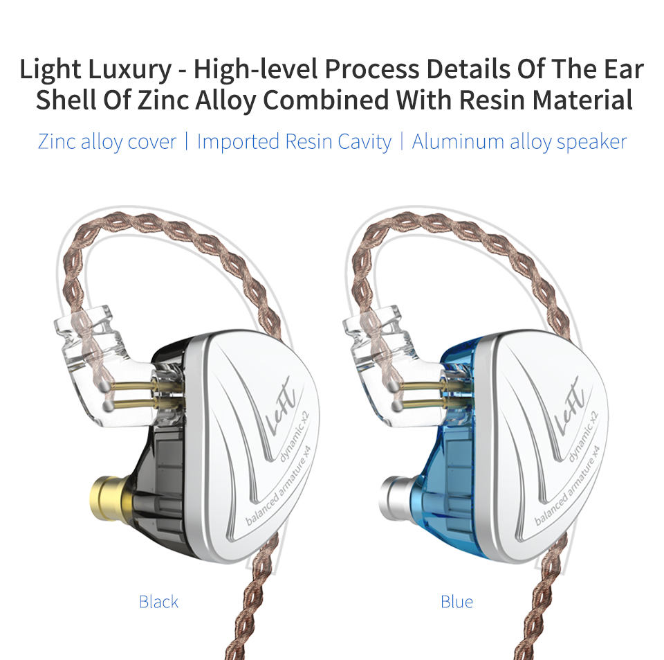 ขาย KZ AS16 สุดยอดหูฟัง Pure Balanced 8 ไดร์เวอร์ (8BA) ถอดสายได้