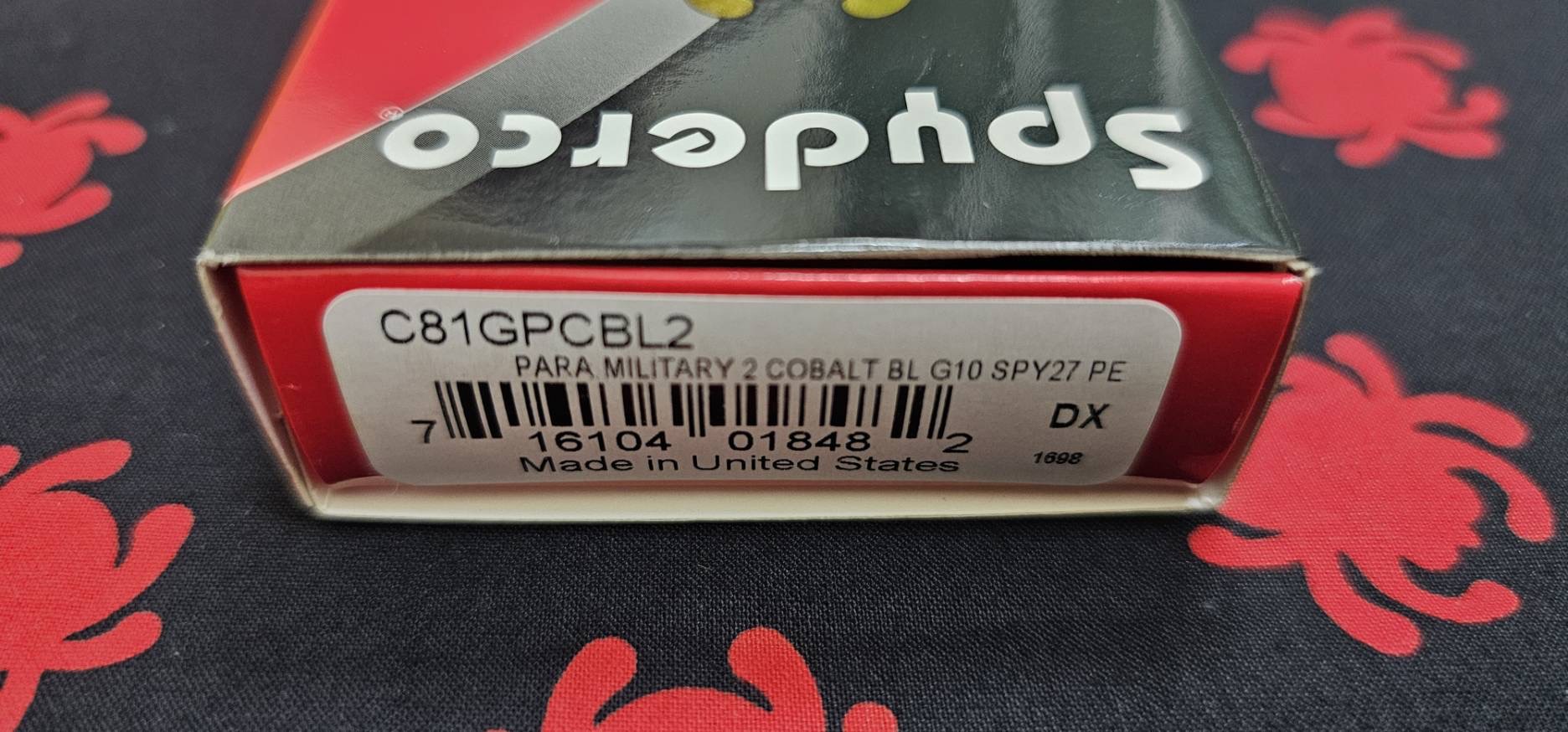 Spyderco Paramilitary SPY27 Compression Lock Knife Cobalt Blue G-10