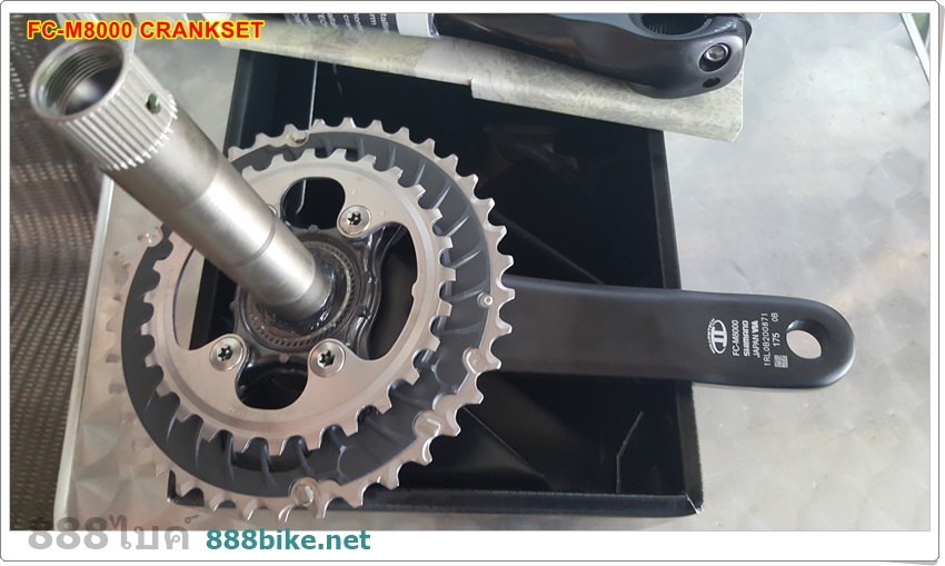 จาน XT, FC-M8000-2, 2 ชั้น, 11-SPD, 36X26T, 175MM, 170MM, พร้อมกะโหลกกลวง