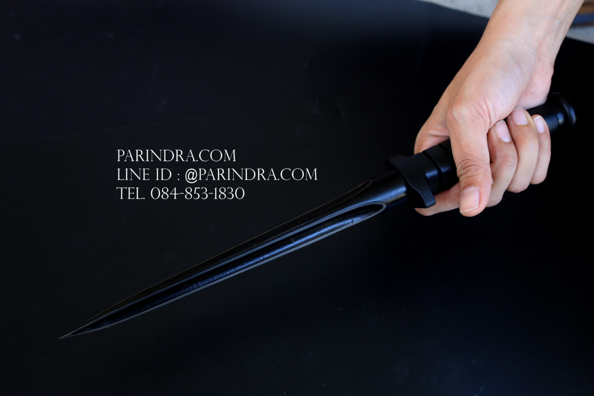 มีดขูดชาร์ปดำ สามแฉก ขนาด 13.25 นิ้ว พร้อมปลอกหนัง