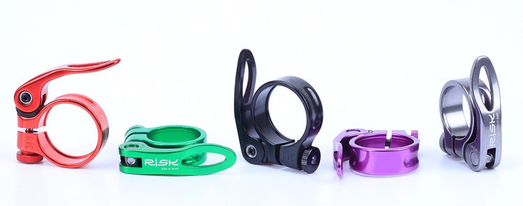 รัดหลักอาน RISK alloy Quick release seatPOST clamps 31.8,34.9mm. ,K92 แบบปลดเร็ว