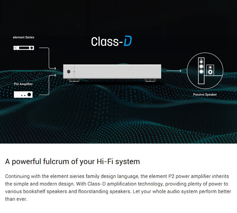 Matrix Audio Element P2 Power Amplifier คลาส D สำหรับเครื่องเสียง ประกันศูนย์ไทย