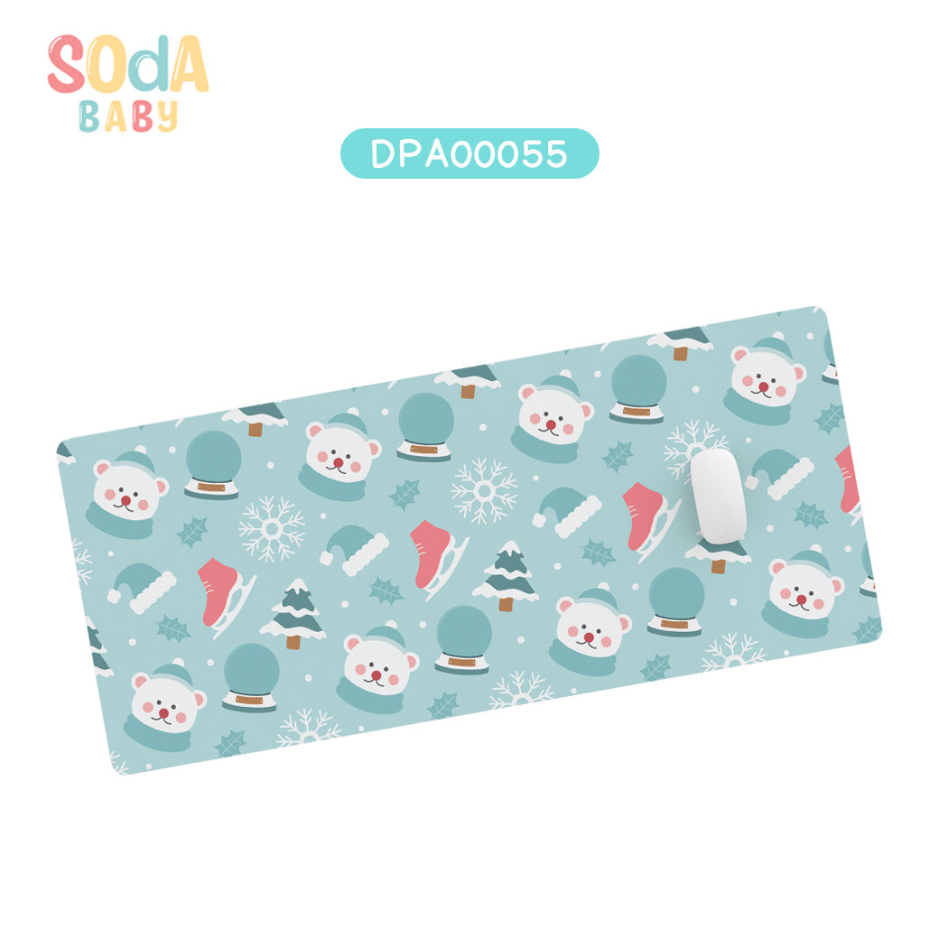 แผ่นรองเมาส์ Mouse Pad ลาย Winter #ใส่ชื่อได้ รหัส DPA00055 ⛄️❄️#Winter #SOdAbaby