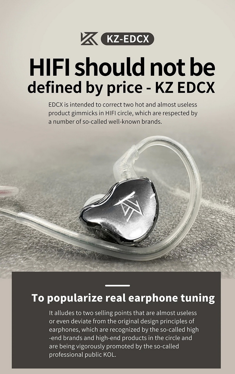 KZ EDCX หูฟัง IEM ไดรเวอร์ Dynamic ประกันศูนย์ไทย