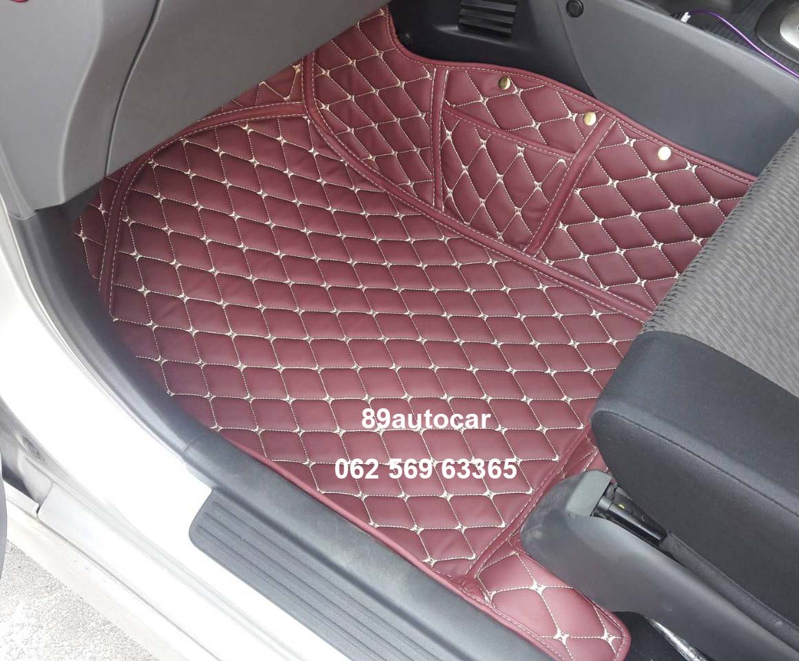 พรมรถยนต์ Toyota Avanza 2014 ปูพรม6D สีแดงเลือดหมู เต็มคัน