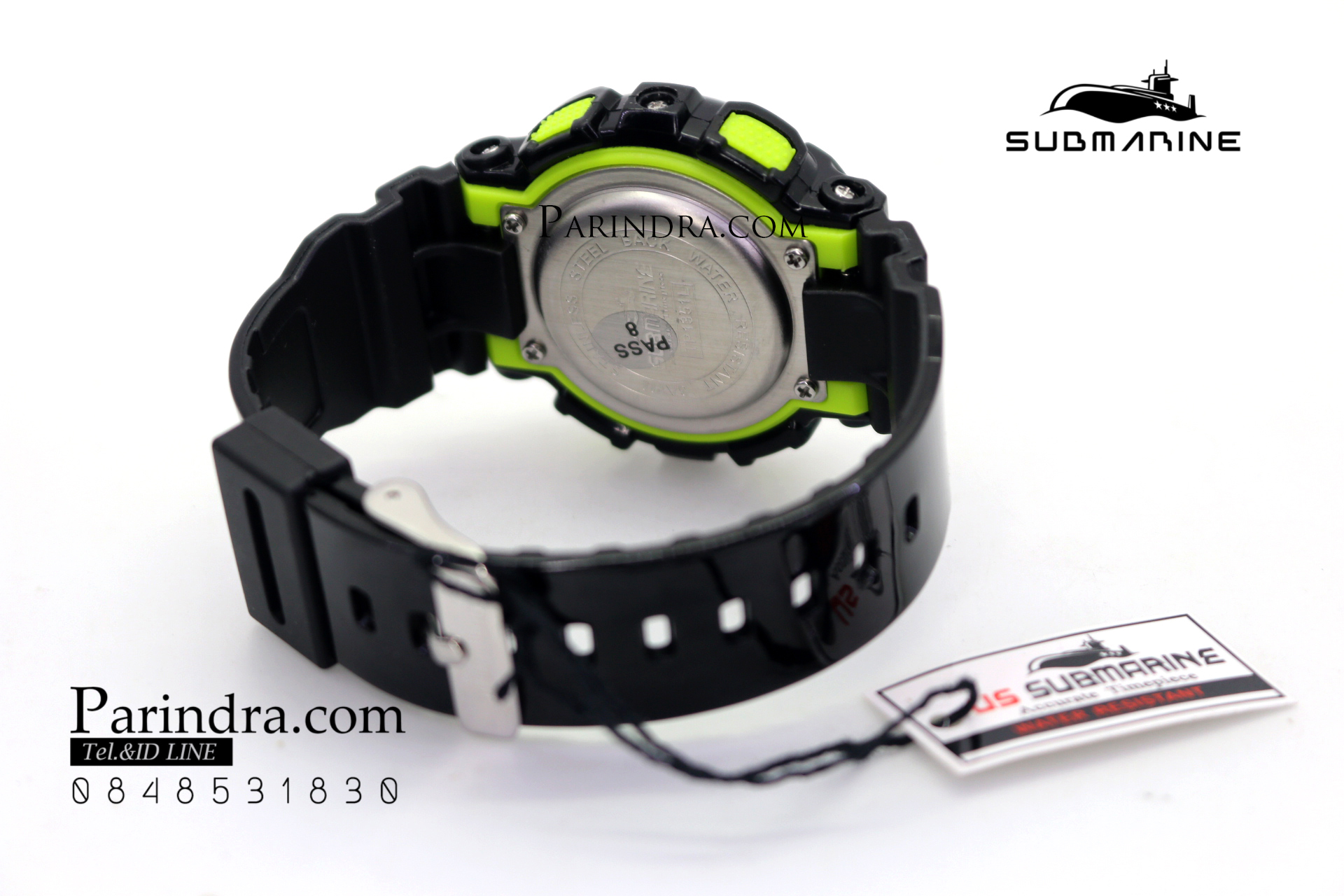 นาฬิกา US submarine รุ่น TP1351L ระบบดิจิตอล ขนาดเล็กเท่า Baby-G สีดำ-เขียว