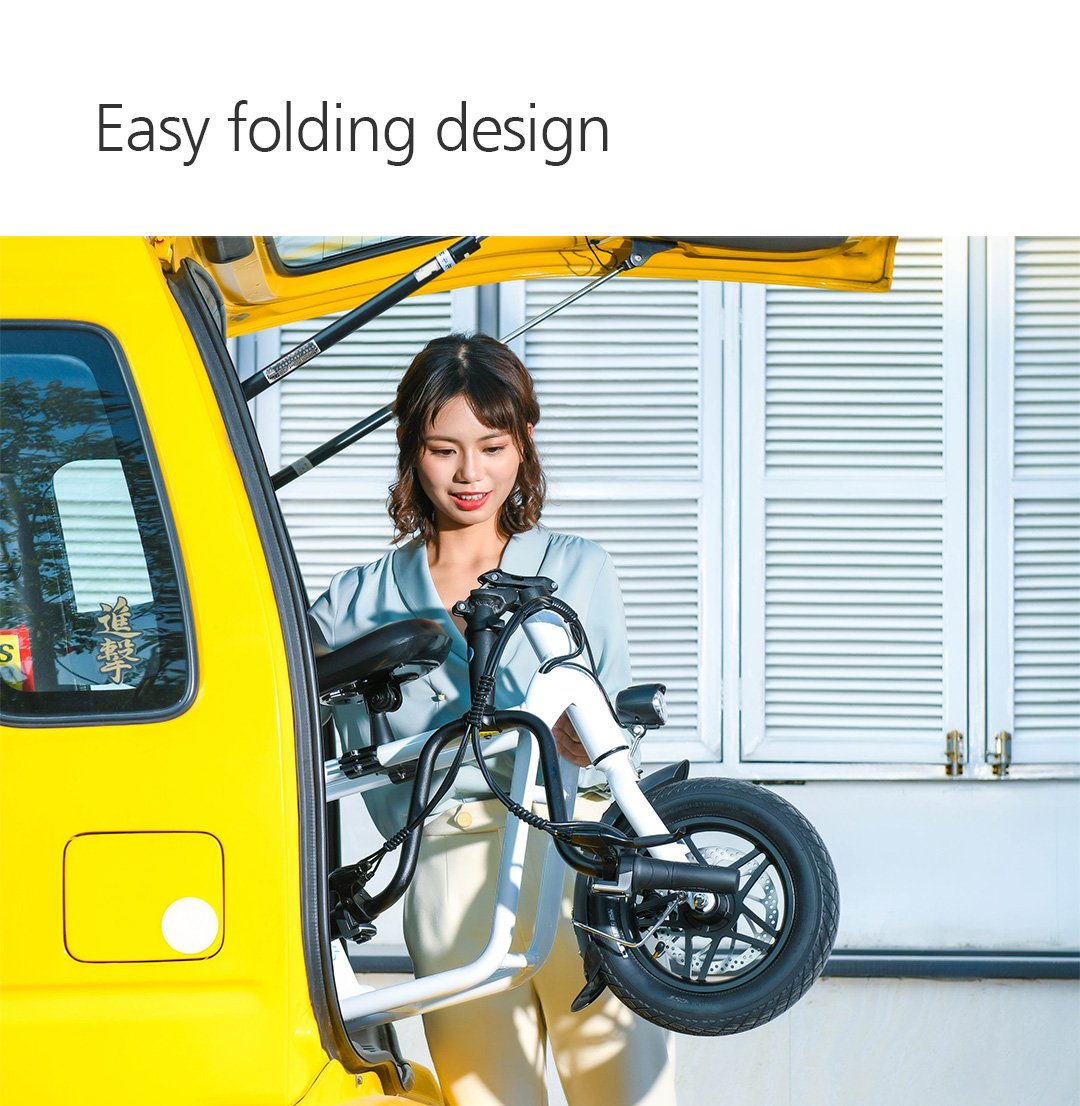 จักรยานไฟฟ้า FIIDO Q1 ล้อ 12 นิ้ว | พับได้ | มอเตอร์ 250W | แบตเตอรี่ลิเธียม 36V 10Ah | รองรับน้ำหนัก 150 กก. | สีขาว, แดง, เขียว, เทา