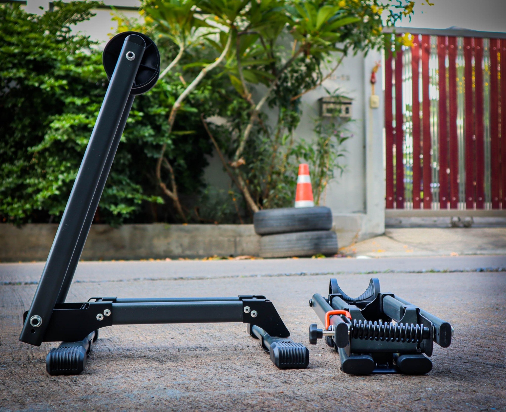 PHANICHAKIT Bike Stand Folding Stand แบบสปริง ขาตั้งจักรยานพับเก็บได้, PG0197