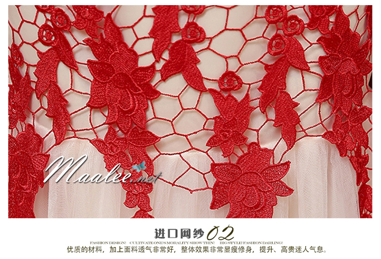 พร้อมส่ง ชุดราตรียาว สีครีม แบบเกาะอก ลายลูกไม้ ทรงหางปลาแต่งผ้าตาข่าย (เชือกผูกหลัง)