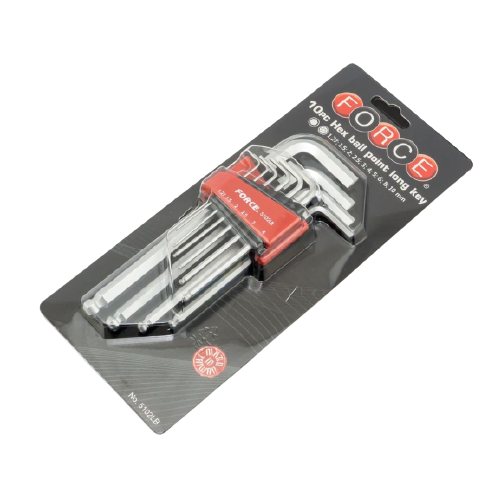 ชุดประแจ แอลหัวบอลยาว (10ชิ้น) ฟอร์ซ (FORCE) Pn.5102LB (แท้-สั่ง)