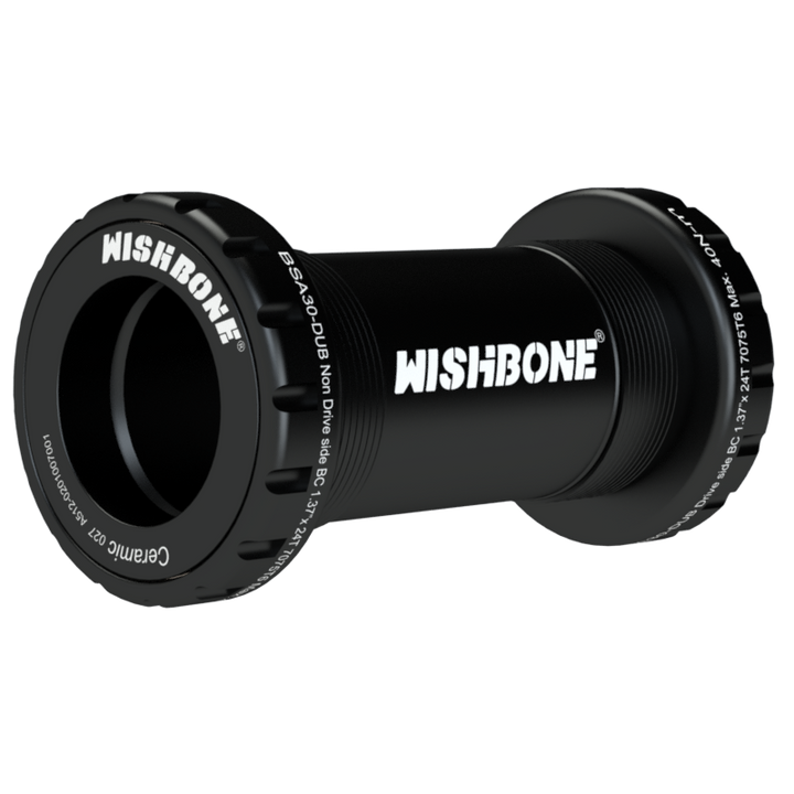 กะโหลก WISHBONE BSA68 Ceramic | Shimano HT2 / SRAM GXP / DUB Compatible | เฟรมมาตรฐาน 1.37"x24T x 68mm | น้ำหนักเบา 94–118 กรัม | รับประกัน 2 ปี