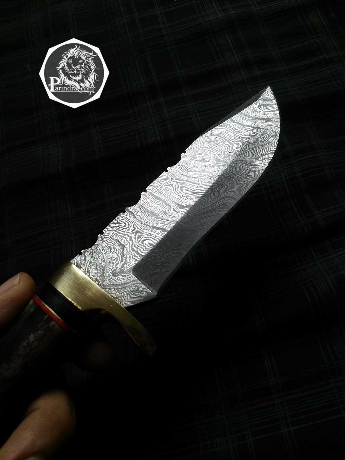 มีดดามัสกัส (Damascus) ด้ามกระดูกอูฐ (Camel Bone) ขนาด 9.4 นิ้ว 512 Layer นำเข้าจาก ปากีสถาน DPK002