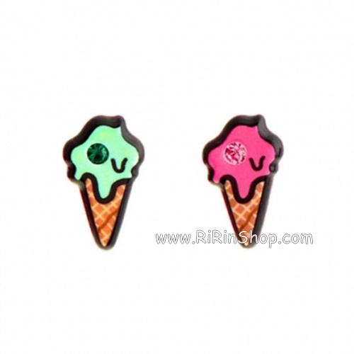 Aznavour ต่างหู ตุ้มหู เซลลูโลส Ice cream