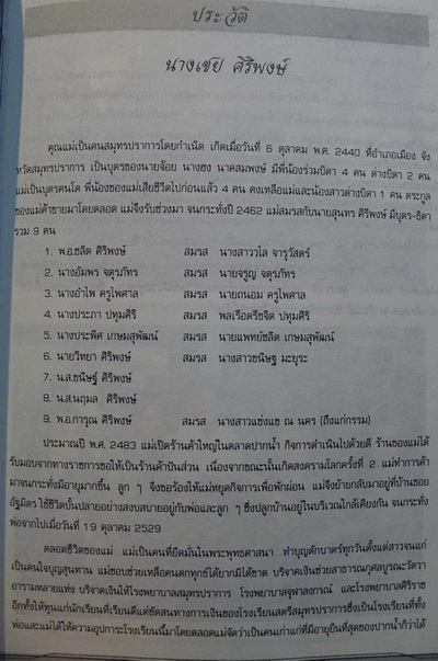 คนจีนและศิลปจีนในไทย พิมพ์เป็นอนุสรณ์ นางเชย ศิริพงษ์