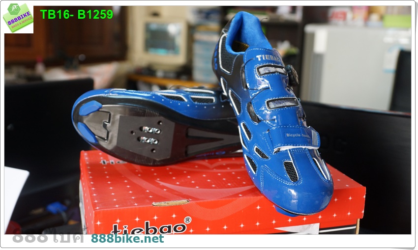 รองเท้าปั่นจักรยานเสือหมอบ/รองเท้าเสือภูเขา TIEBOA Cycling Road Shoes รุ่น TB16-B1259-1102