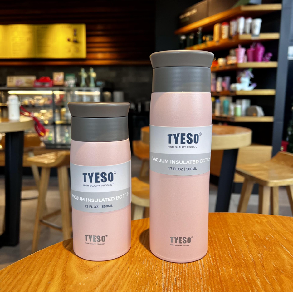 กระบอกสแตนเลส Tyeso รุ่น TS-8729B ขนาด 12FL.OZ/350 ml