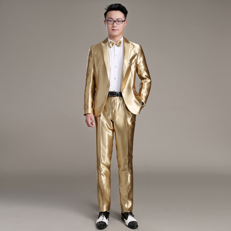 พร้อมเช่า ชุดสูทชาย สีทอง Luxury Gold