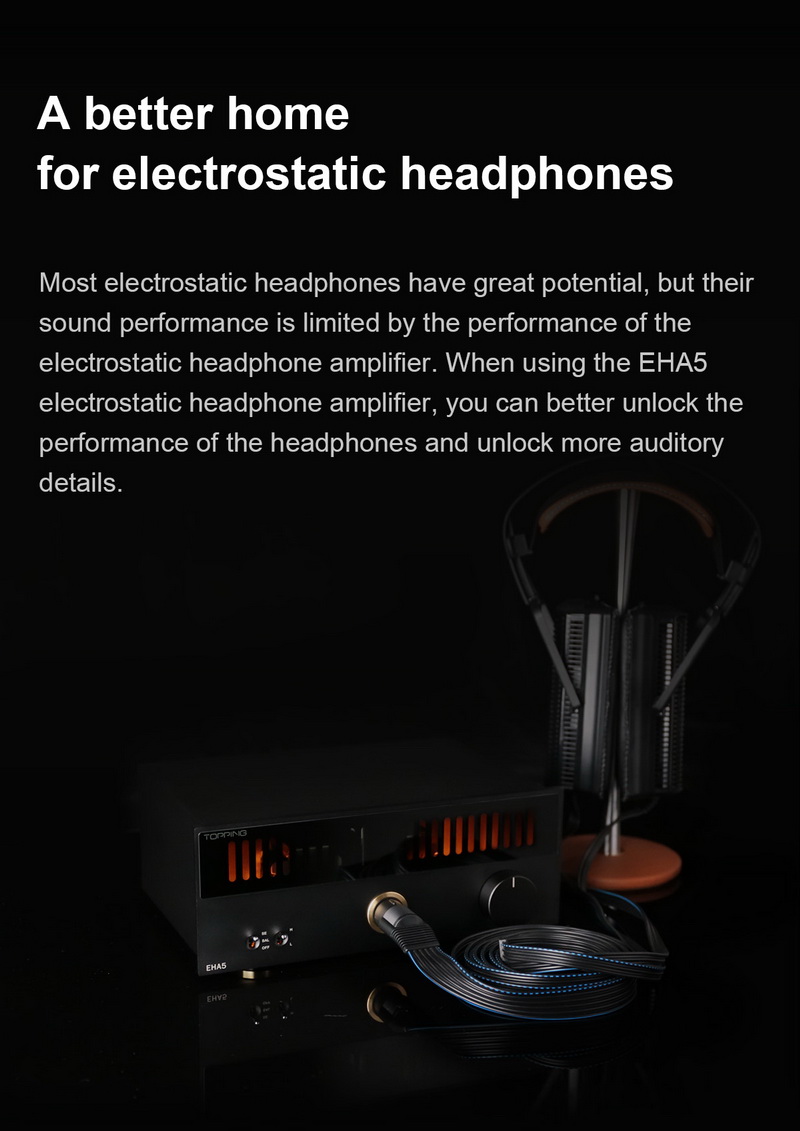Topping EHA5 Headphone Amplifier คู่หูที่สมบูรณ์แบบสำหรับหูฟัง Electrostatic ของคุณ