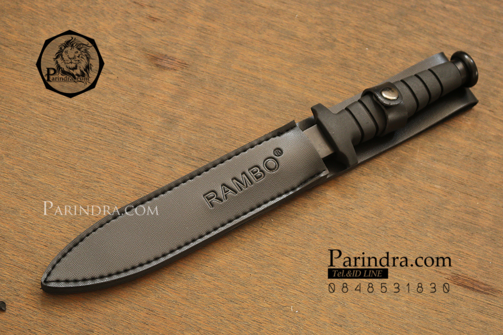 มีดเดินป่าใบตาย RAMBO VI สุดโหด สีดำ