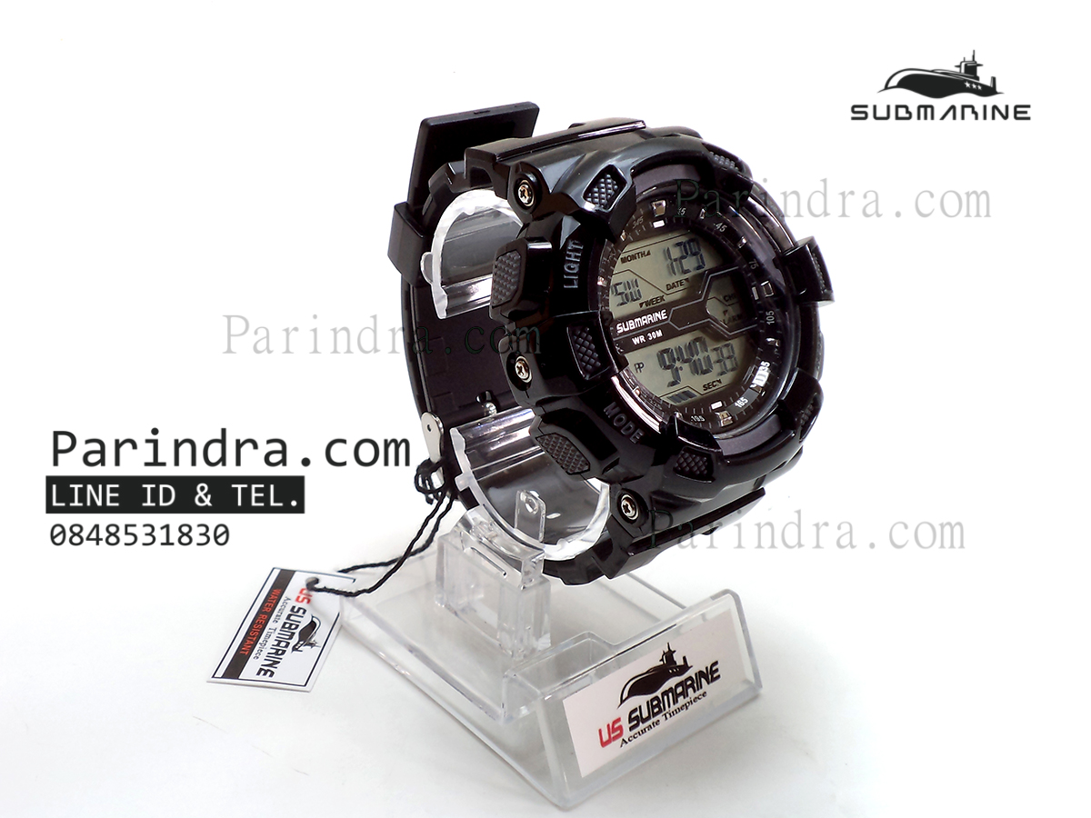 นาฬิกา US submarine รุ่น TP1311M ดำ-เทา พื้นเทา