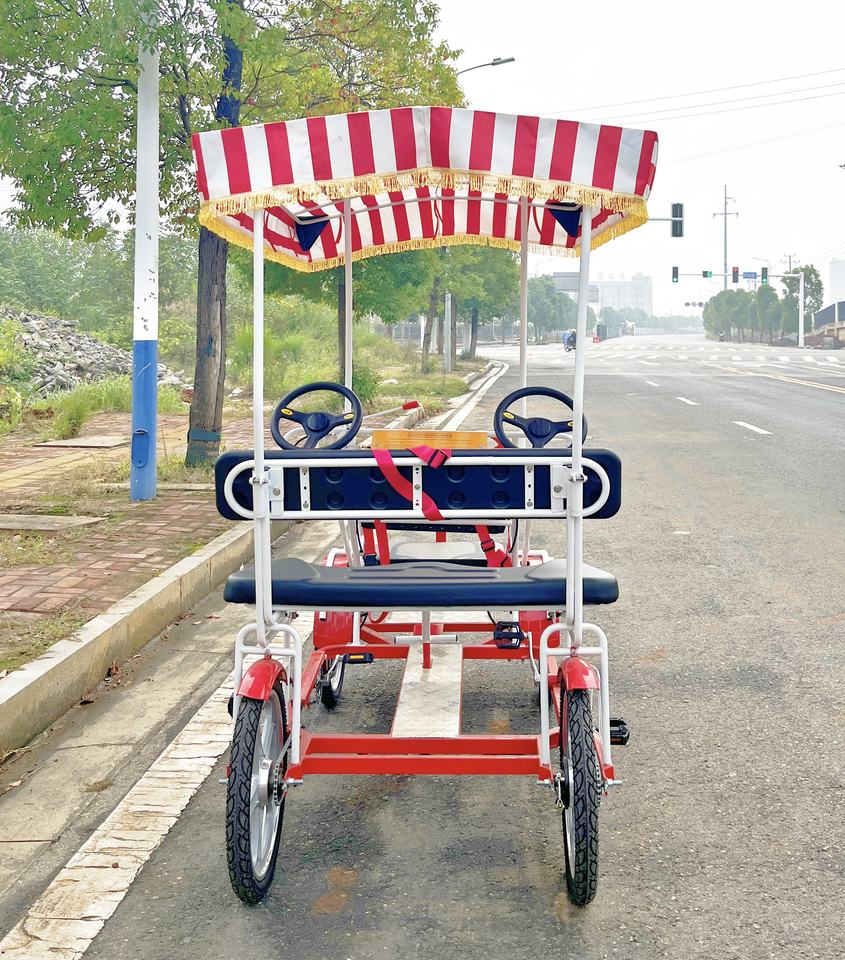 จักรยานหรรษา Favorite FO-01 SURREY BIKE แบบ 2 คนปั่น+ 1 เก้าอี้เด็ก+ร่มกันแดด ปั่นพร้อมกัน หรรษาทั้งครอบครัว พร้อมได้ออกกำลังกาย