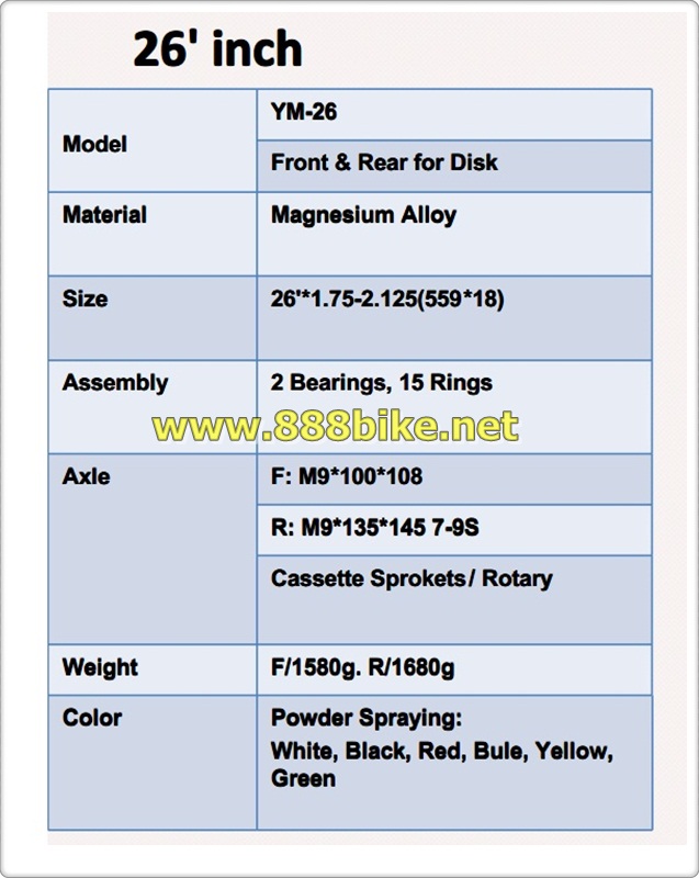 แม็กจักรยาน 6 ก้าน 26นิ้ว แบบใส่ดิสก์ มีเกียร์ รองรับ 7-10 สปีด(ราคาต่อวง)