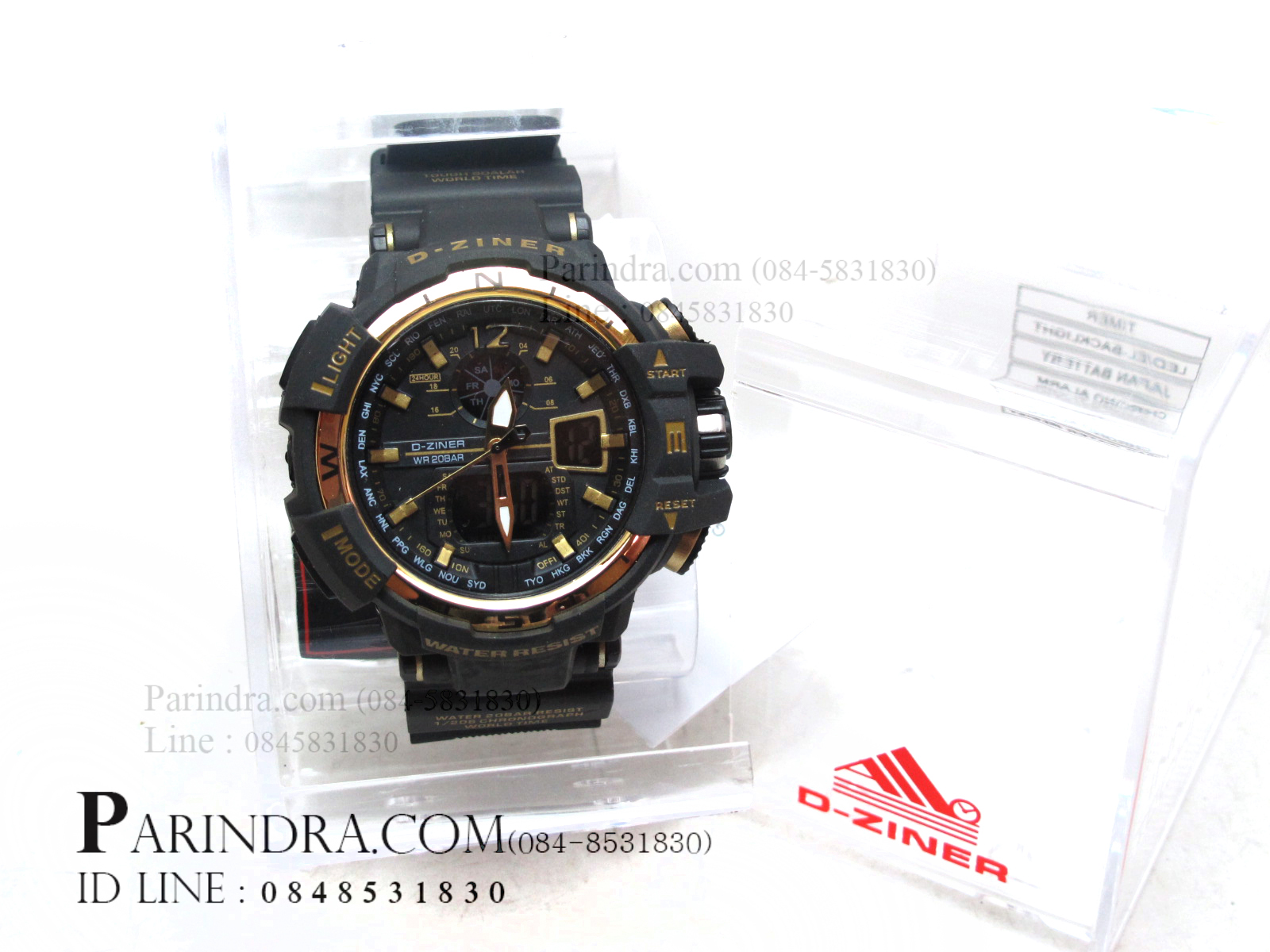 นาฬิกา D-ZINER ขอบเข็มทิศสีทอง