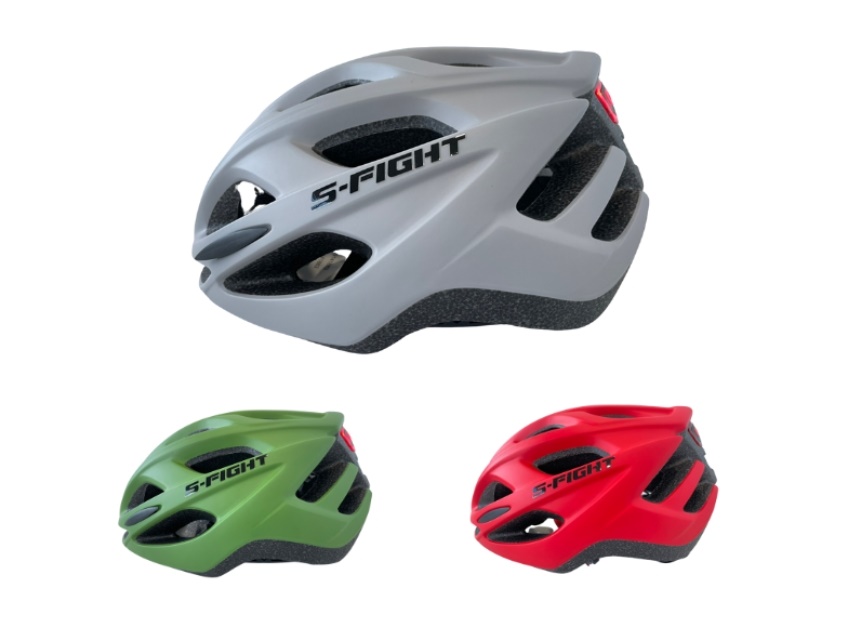 หมวกจักรยาน S-FIGHT รุ่น GH-29 HELMET มีไฟ 3 สเตป ชาร์ง USB รอบศีรษ: 58-62 CM.