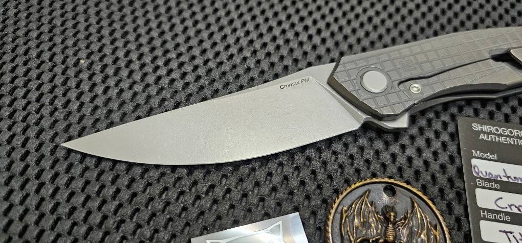 Shirogorov Knives Quantum Monkey Edge FRAG Pattern - Tumbled LEFT HANDED(มือซ้าย)