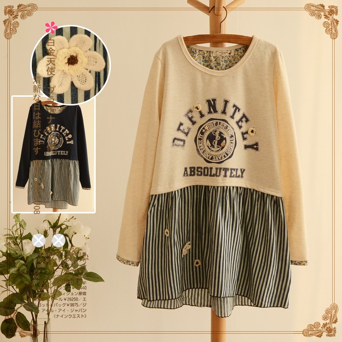 เสื้อยืดแขนยาวปักลาย