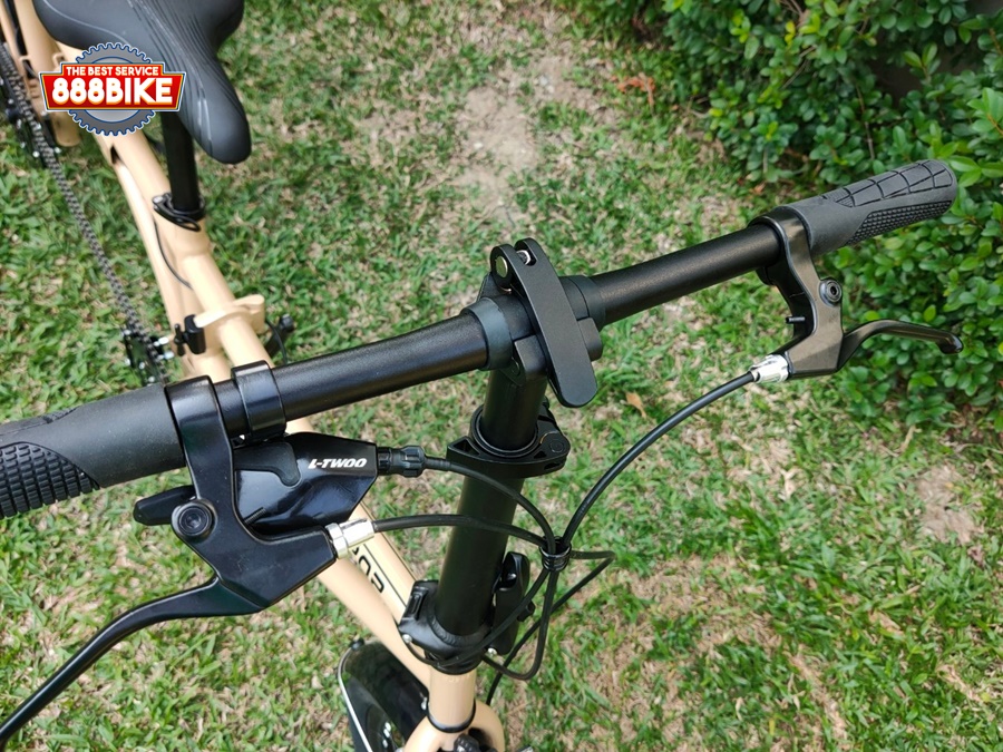 K-POP LG600 จักรยานสองตอน Tandem เกียร์ 8 สปีด พับได้ ลากได้ ล้อ 20นิ้ว เฟรมเหล็ก ปี 2024