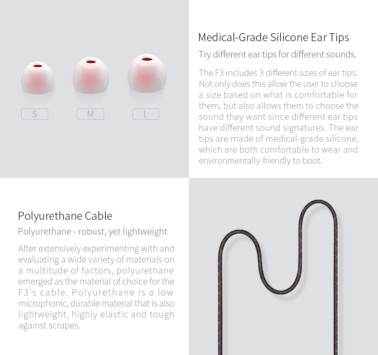 ขาย FiiO F3 หูฟัง IEM ไดร์เวอร์ Graphene แบบใหม่ล่าสุด บอดี้เปลี่ยนสีได้ พร้อมสายถักกับจุกหูฟังแบบใหม่