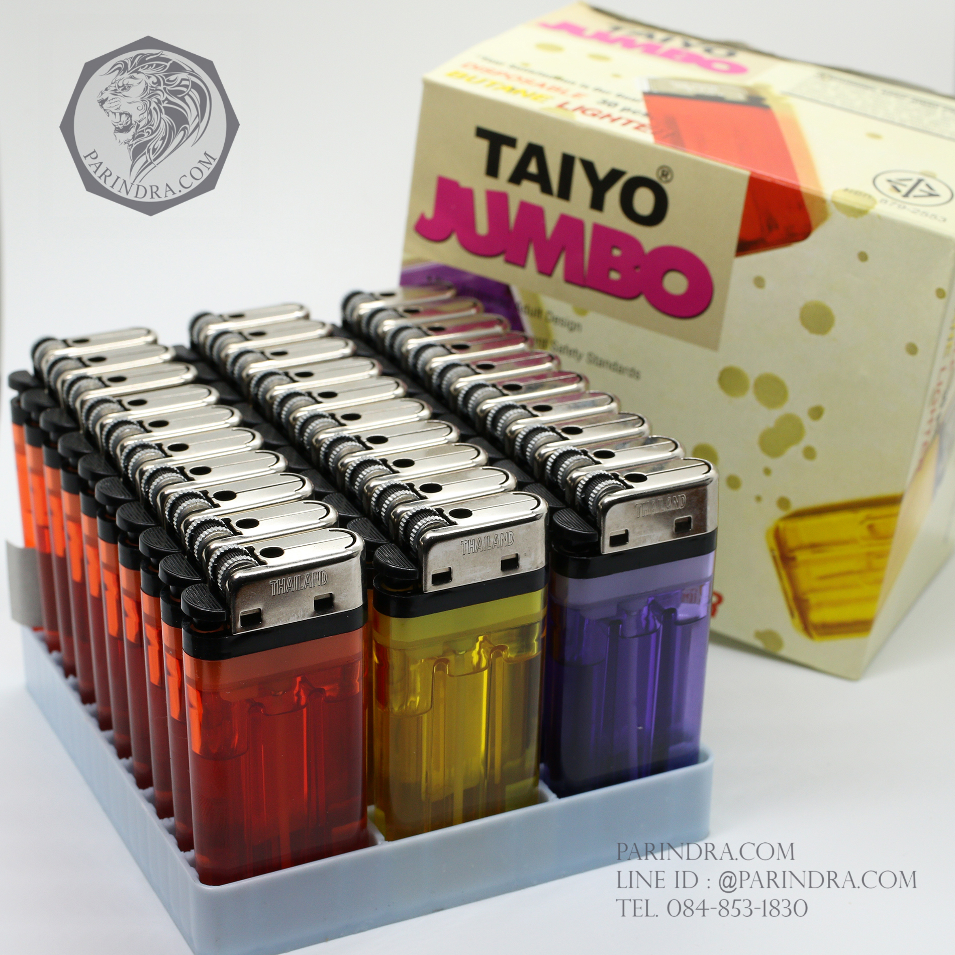 ไฟแช็กแก๊ส >>>TAIYO Jumbo<<< รุ่นจัมโบ้ ไทโย คละสี