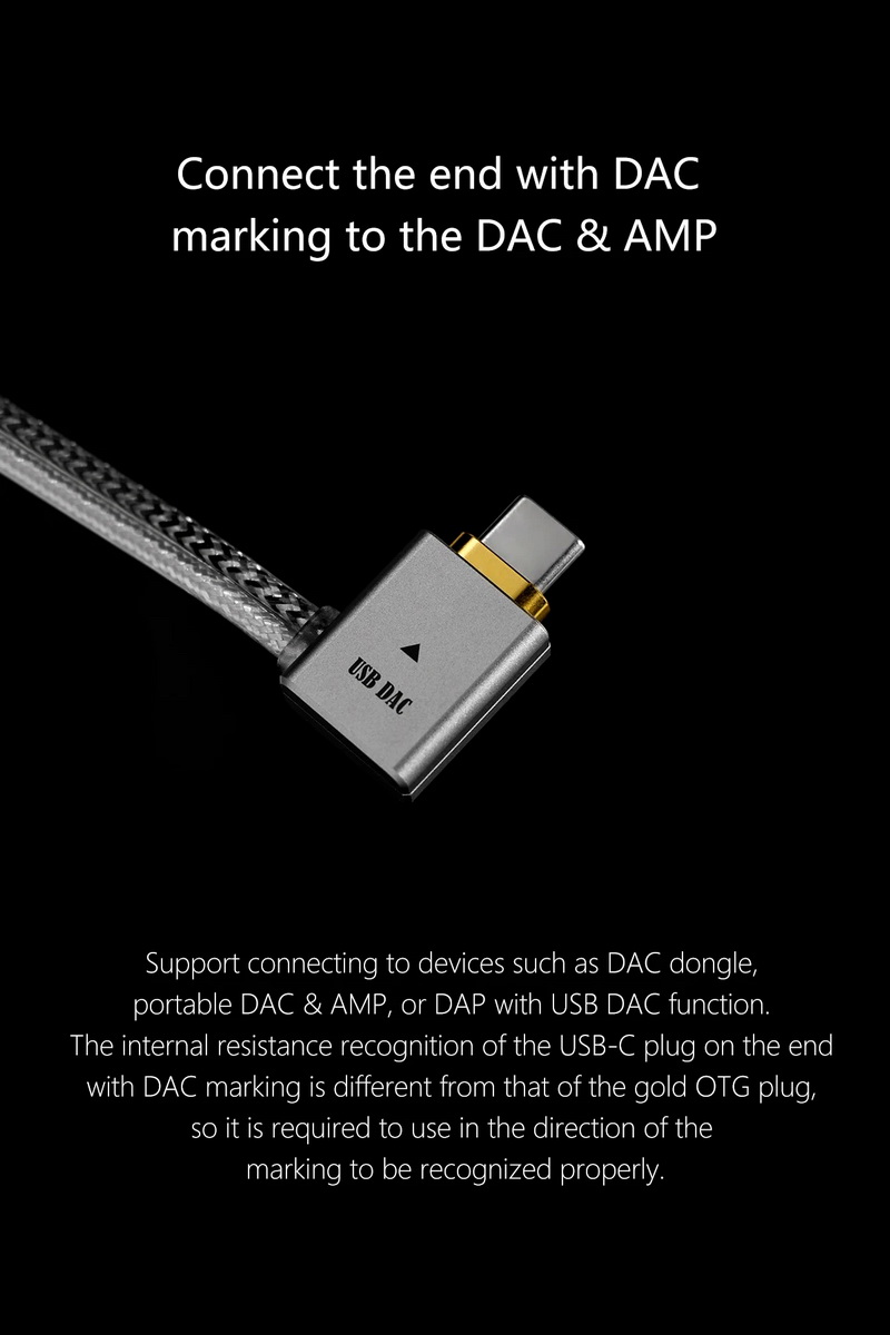 DD TC09L สายแปลง USB TypeC เป็น TypeC OTG (หัวปลั๊กตัว L) สำหรับเครื่องเสียง