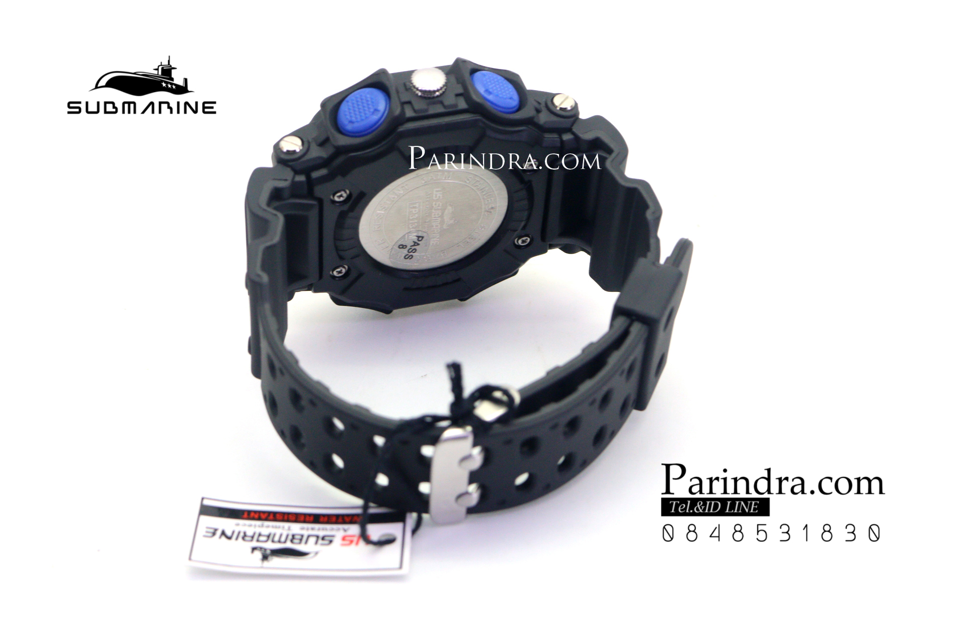 นาฬิกา US submarine รุ่น TP3134M สีดำตัดน้ำเงิน จอดำ