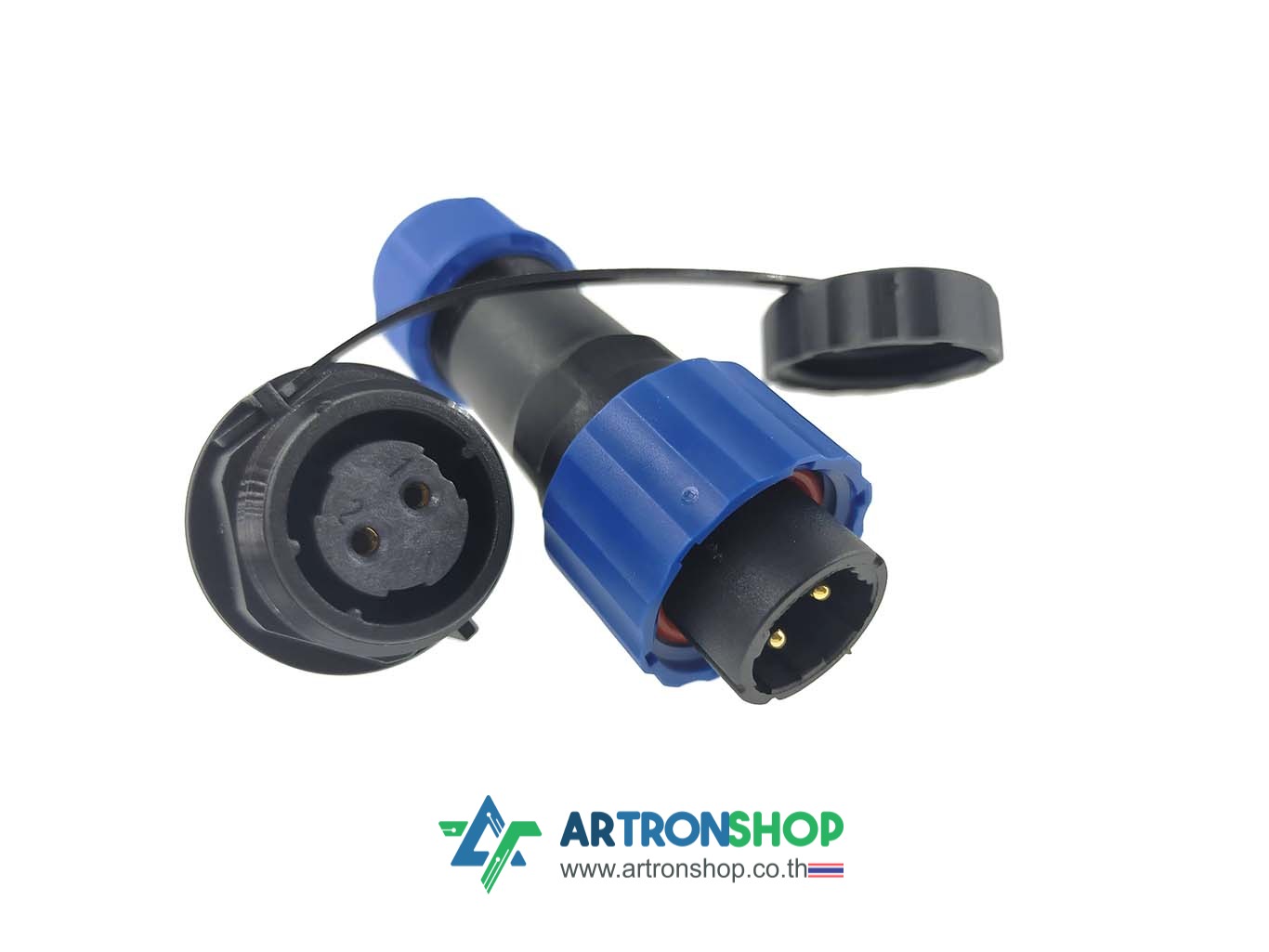 SP16 2-Pin IP68 cable connector คอนเนคเตอร์กันน้ำ 2 พิน