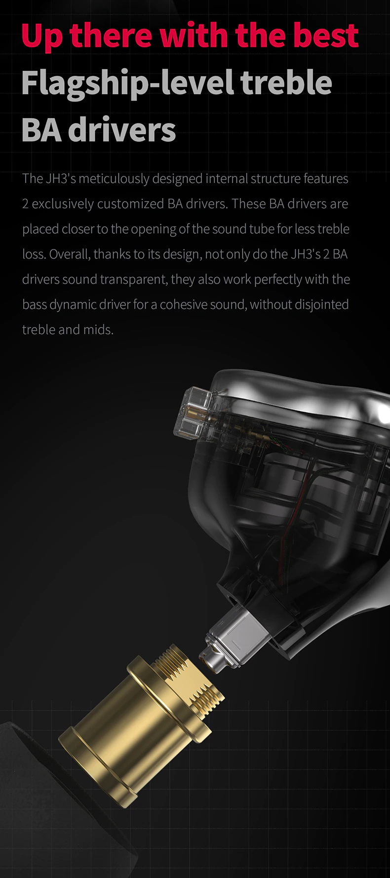 FiiO JH3 หูฟัง 3 ไดรเวอร์ 2BA+1DD รองรับ Hi-Res ประกันศูนย์ไทย