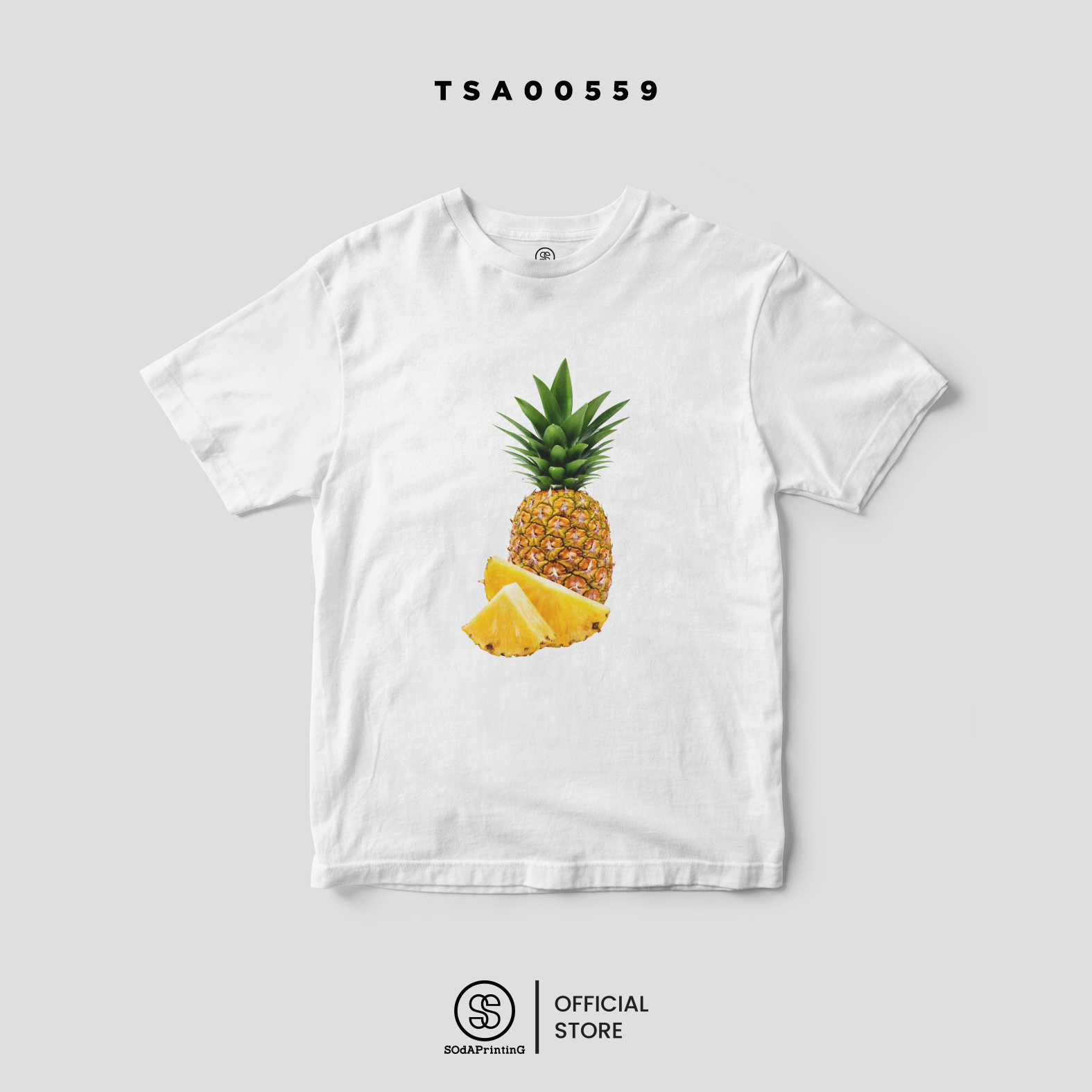 เสื้อยืด พิมพ์ลาย ผลไม้ Fruity Soda Collection รหัส TSA00554-TSA00559 #Fruity #SOdAtee #SOdAPrintinG