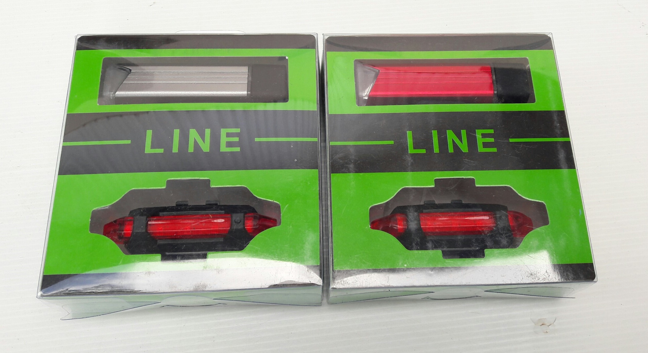 ไฟชุดหน้า-หลัง LINEอลูมิเนียม 180 lumen (USB Recharge),QC-001+PLUS-1