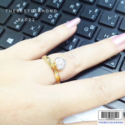 RL022 แหวน2in1 ใส่เป็นแหวน หรือ ห้อยเป็นจี้ ได้ ตรงตุ้งติ้งเป็นรูปหัวใจ น่ารักมากๆๆ คุ้มสุดๆๆ เพชรวิ๊งๆ