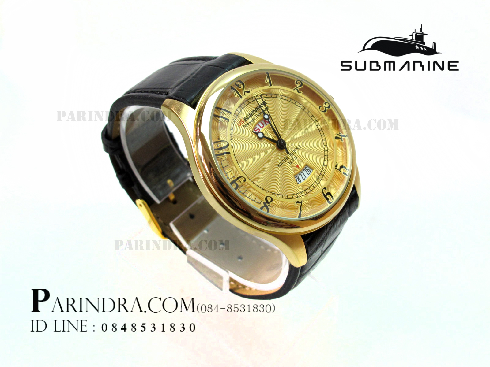 นาฬิกา US Submarine J105MDD หน้าปัดทองขอบทอง