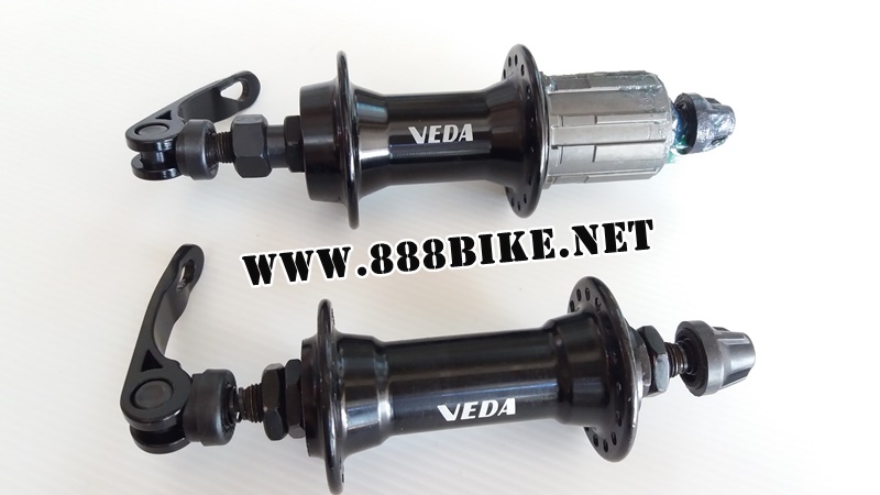 ดุมเสือหมอบ VEDA Sealed bearing หน้า/หลัง v-brake โม่อลูฯ สีดำ 32H 36H